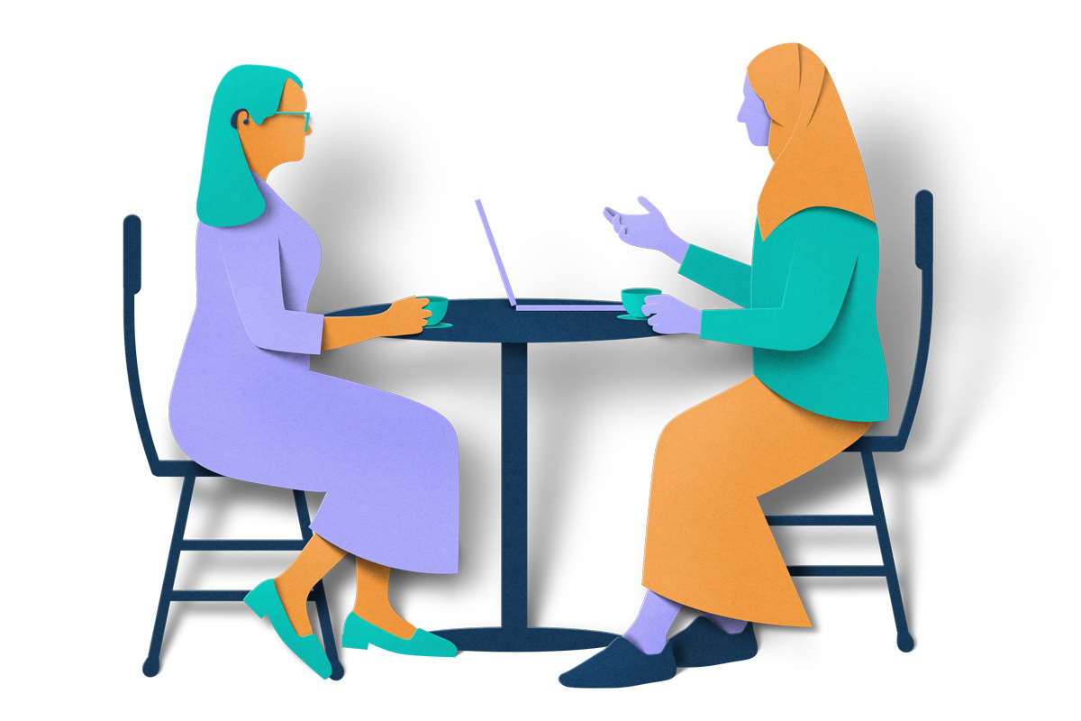 Women talking